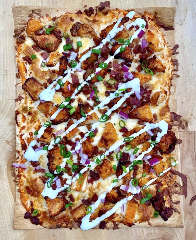 Buffalo Chicken, Bacon & Ranch Pizza