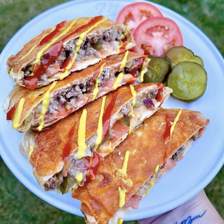 Cheese Crusted Cheeseburger Crunchwrap