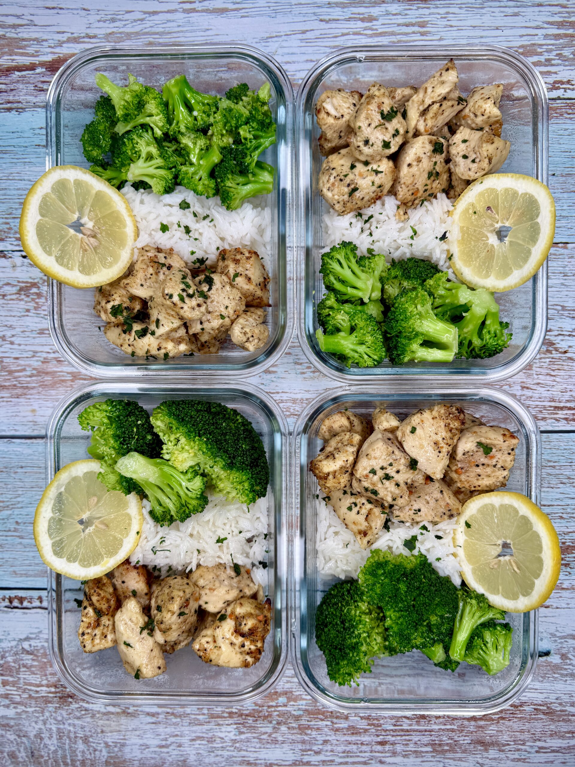 Lemon Pepper Chicken Meal Prep Bowls (Easy, High Protein)