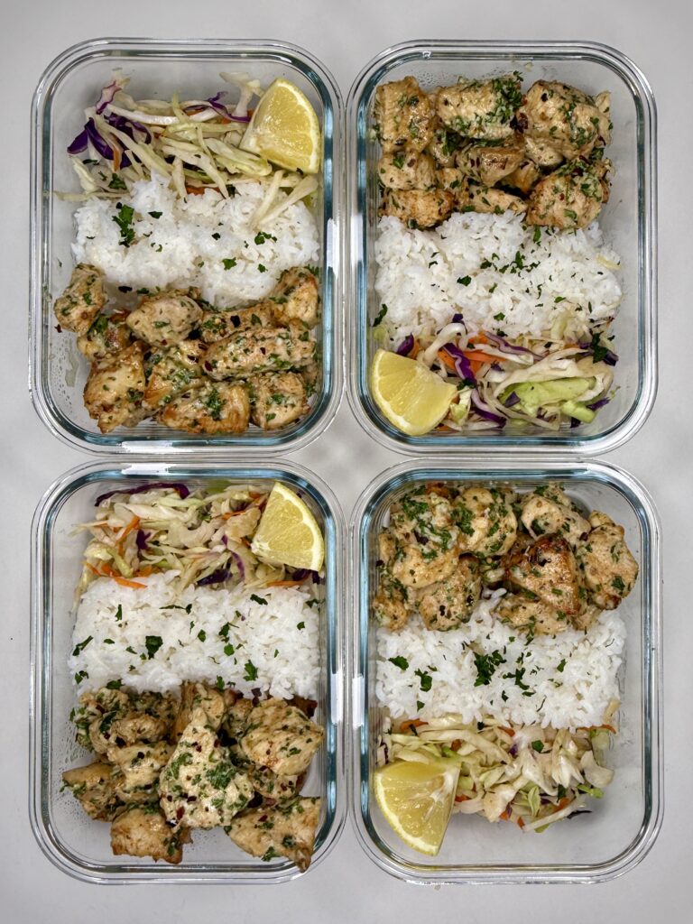 Air Fryer Garlic Parmesan Chicken Meal Prep Bowls (High Protein, WW Friendly Comfort Food Made Easy)