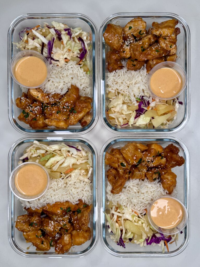 Mango Habanero Teriyaki Chicken Meal Prep Bowls