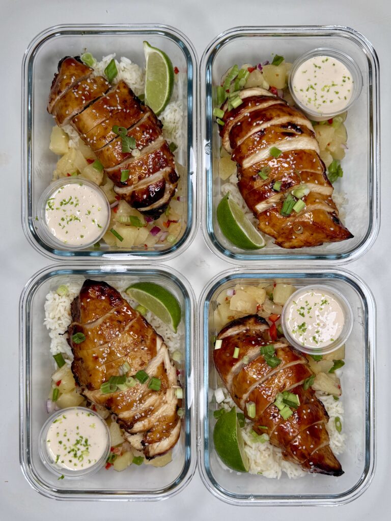 Huli Huli Chicken & Rice Meal Prep Bowls